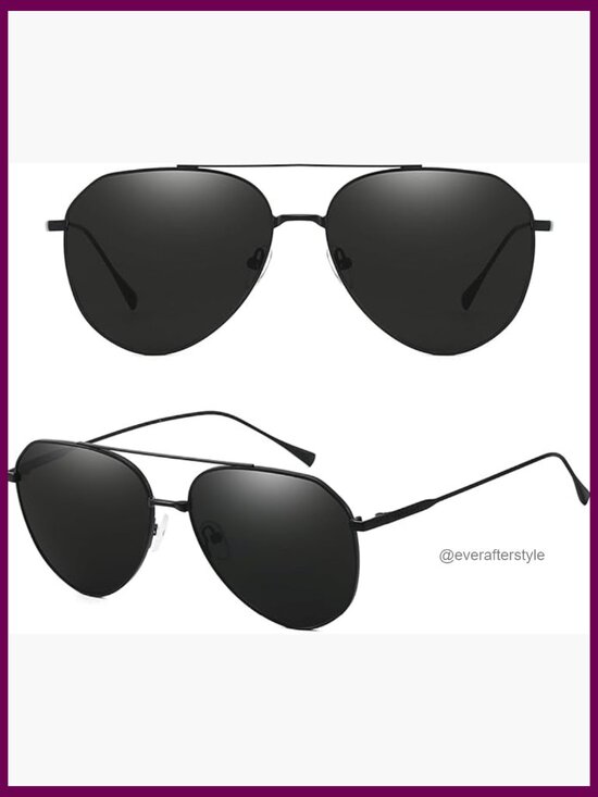 Oversized Aviator Sunglasses Alloy Steel Frame UV400 Protection main image 4